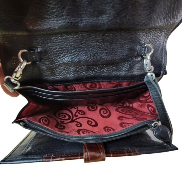 Brighton Cross Body Leather Purse Organizer - Picture 7 of 12